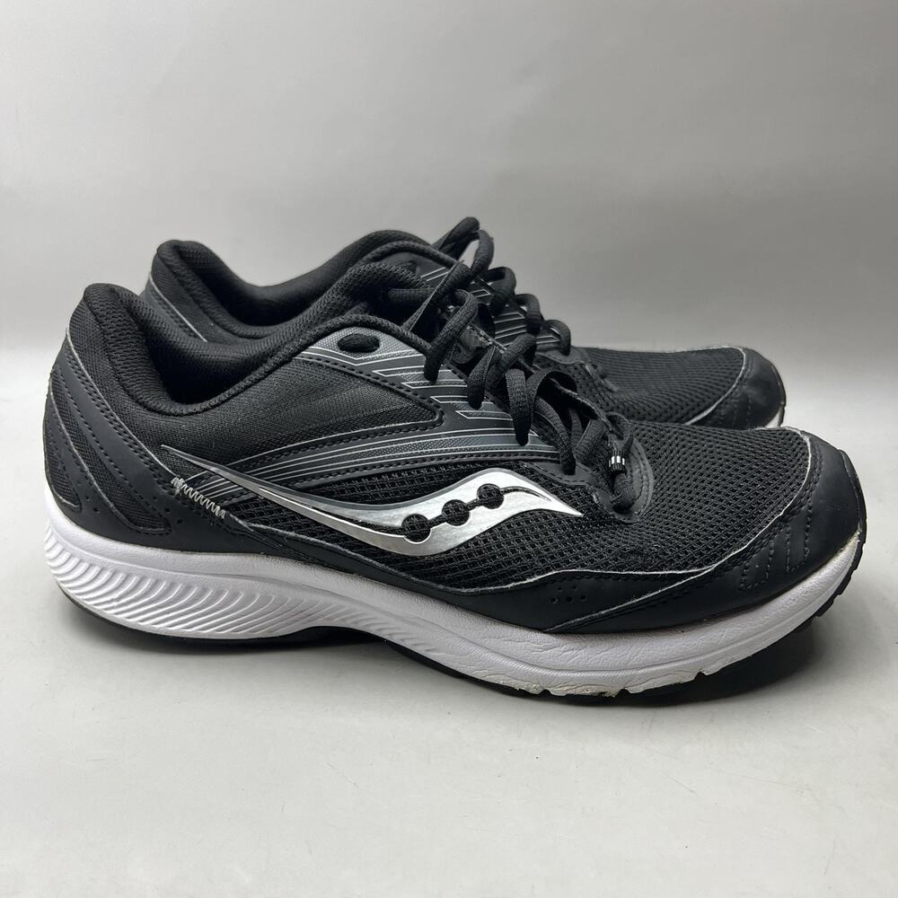 Saucony Cohesion 15 Running Shoes Men Size 10.5 Wide Black Mesh Comfort Sneakers